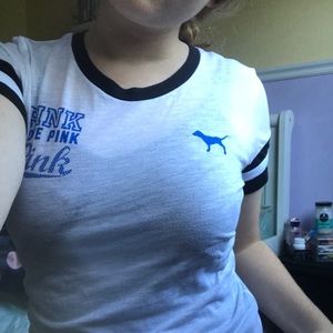 PINK black and white t-shirt